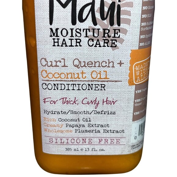 Maui Moisture Hair Care Curl Quench + Coconut Oil Conditioner 2 Bottles Silicone - Picture 5 of 5